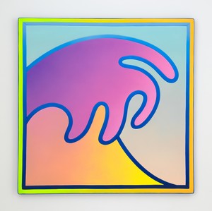 Alex Israel, Wave, 2018. Acrylic on fiberglass, 73 × 73 inches (185.4 × 185.4 cm) © Alex Israel