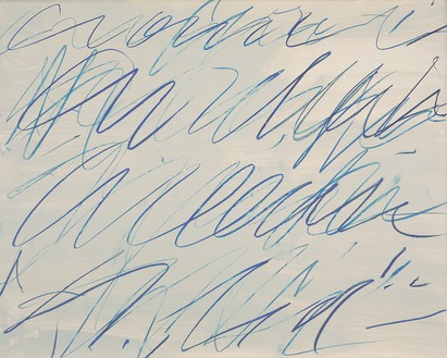 Cy Twombly, Untitled, 1970 Oil and wax crayon on paper, 27 ⅝ × 34 ¼ inches (70 × 87 cm)© Cy Twombly Foundation