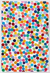 Damien Hirst, Deep Leaf, 2016. Household gloss on canvas, 72 × 48 inches (182.9 × 121.9 cm) © Damien Hirst and Science Ltd. All rights reserved, DACS 2018