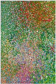 Damien Hirst, Veil of Unfolding Life, 2017 Oil on canvas, 108 × 72 inches (274.3 × 182.9 cm)© Damien Hirst and Science Ltd. All rights reserved, DACS 2018