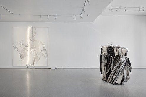 Installation view Artwork, left to right: © Mary Weatherford; © 2018 Fairweather &amp; Fairweather LTD/Artists Rights Society (ARS), New York. Photo: Johnna Arnold