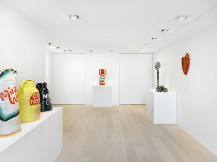 Installation view Artwork, left to right: © Grant Levy-Lucero, © Sterling Ruby, © Takuro Kuwata. Photo: Annik Wetter