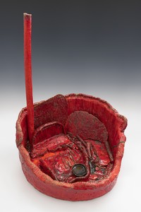 Sterling Ruby, Basin Theology/MIOSIS, 2018. Ceramic, 53 ½ × 40 × 41 ½ inches (135.9 × 101.6 × 105.4 cm) © Sterling Ruby. Photo: Robert Wedemeyer