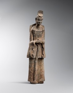 Guardian figure, Northern Wei dynasty (386–534). Grey earthenware, height: 27 inches (68.6 cm) Provenance: Morse Collection prior to 1982 Photo: Frédéric Dehaen, Studio Roger Asselberghs