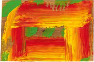 Howard Hodgkin, Through a Glass Darkly, 2015–16. Oil on wood, 10 ¾ × 16 ¼ inches (27.3 × 41.3 cm) © Howard Hodgkin Estate. Photo: Prudence Cuming Associates