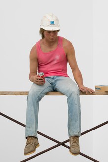 Duane Hanson, Lunchbreak, 1989 (detail) Oil on polyvinyl with mixed media, overall dimensions variable© 2018 Estate of Duane Hanson/Licensed by VAGA at Artists Rights Society (ARS), New York. Photo: Jeff McLane