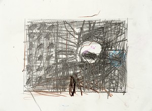 Joe Bradley, Untitled, 2018. Graphite on paper, 8 ¾ × 11 inches (22.2 × 27.9 cm) © Joe Bradley. Photo: David Lindsay