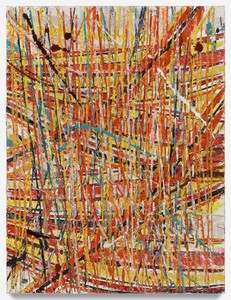 Mark Grotjahn, Untitled (Free Capri 50.37), 2018. Oil on cardboard mounted on linen, 63 × 48 inches (160 × 121.9 cm) © Mark Grotjahn. Photo: Douglas M. Parker Studio