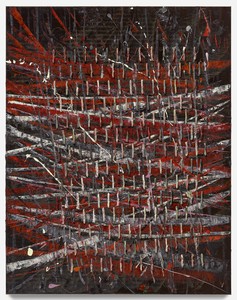 Mark Grotjahn, Untitled (Free Capri 50.43), 2018. Oil on cardboard, 75 × 58 ½ inches (190.5 × 148.6 cm) © Mark Grotjahn. Photo: Douglas M. Parker Studio