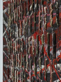 Mark Grotjahn, Untitled (Free Capri 50.43), 2018 (detail) Oil on cardboard, 75 × 58 ½ inches (190.5 × 148.6 cm)© Mark Grotjahn. Photo: Douglas M. Parker Studio