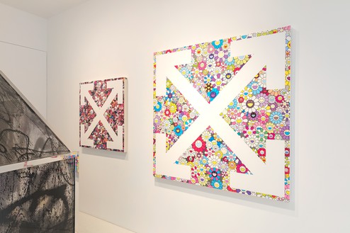 Installation view Artwork ©︎ Virgil Abloh and ©︎ Takashi Murakami. Photo: Lucy Dawkins