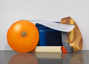 Tom Wesselmann, Still Life with Blue Jar and Smoking Cigarette, 1981. Oil on shaped canvas, in 4 parts, overall: 108 × 221 × 66 inches (274.3 × 561.3 × 167.6 cm) © The Estate of Tom Wesselmann/Licensed by VAGA, New York