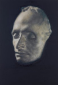 Y.Z. Kami, Masque mortuaire de Pascal (Pascal’s death masque), 2017. Oil on linen, 75 × 51 inches (190.5 × 129.5 cm) © Y.Z. Kami. Photo: Rob McKeever