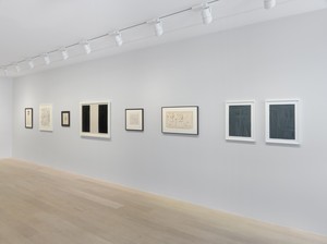 Installation view. Artwork, left to right: © Estate of Sam Francis/Artists Rights Society (ARS), New York/DACS, London; © 2019 Christine Hiebert; © 2019 The Franz Kline Estate/Artists Rights Society (ARS), New York; © Brice Marden; © 2019 Bruce Conner/Artists Rights Society (ARS), New York; © 2019 Dedalus Foundation, Inc./Licensed by VAGA at Artists Rights Society (ARS), New York; © Estate Günther Förg