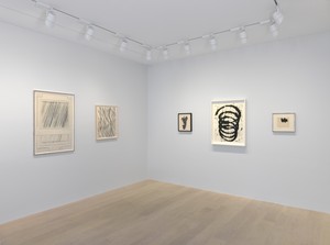 Installation view. Artwork, left to right: © Cy Twombly Foundation; © 2019 Richard Artschwager/Artists Rights Society (ARS), New York; © 2019 The Franz Kline Estate/Artists Rights Society (ARS), New York; © Richard Serra; © 2019 Dedalus Foundation, Inc./Licensed by VAGA at Artists Rights Society (ARS), New York