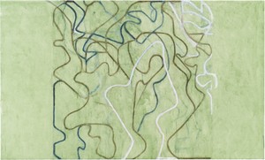 Brice Marden, Elevation, 2018–19. Oil on linen, 72 × 120 inches (182.9 × 304.8 cm) © 2019 Brice Marden/Artists Rights Society (ARS), New York. Photo: Rob McKeever