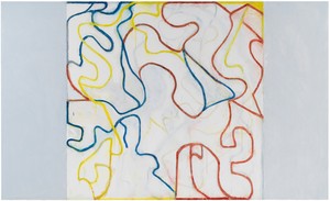 Brice Marden, Withwhite, 2018–19. Oil on linen, 72 × 120 inches (182.9 × 304.8 cm) © 2019 Brice Marden/Artists Rights Society (ARS), New York. Photo: Rob McKeever
