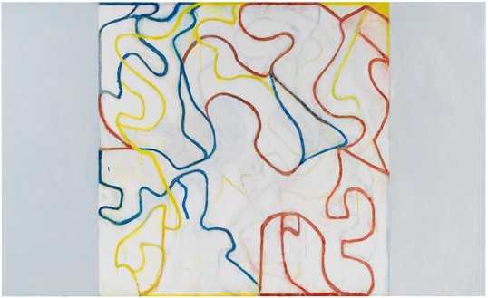Brice Marden, Withwhite, 2018–19 Oil on linen, 72 × 120 inches (182.9 × 304.8 cm)© 2019 Brice Marden/Artists Rights Society (ARS), New York. Photo: Rob McKeever