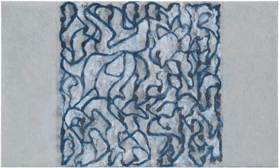 Brice Marden, Nevis Study 5, 2017 Oil on linen, 36 × 60 inches (91.4 × 152.4 cm)© 2019 Brice Marden/Artists Rights Society (ARS), New York. Photo: Rob McKeever