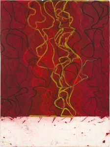 Brice Marden, Nevis Night Drawing 3, 2018. Kremer inks on Arches paper, 30 ¼ × 22 ½ inches (76.8 × 57.2 cm) © Brice Marden. Photo: Rob McKeever