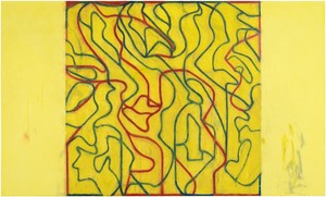 Brice Marden, Yellow Painting, 2018–19. Oil on linen, 72 × 120 inches (182.9 × 304.8 cm) © 2019 Brice Marden/Artists Rights Society (ARS), New York. Photo: Rob McKeever