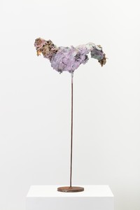 Franz West, Nippes, 2005. Papier-mâché, acrylic, and steel, 29 ⅛ × 14 ⅝ × 6 ¾ inches (74 × 37 × 17 cm) © Archiv Franz West and © Estate Franz West
