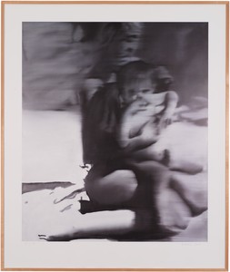 Gerhard Richter, Frau mit Kind (Woman with Child), 2005. Color offset print on cardboard, in frame, 62 ⅞ × 53 inches (159.5 × 134.5 cm), edition of 32 © Gerhard Richter 2019 (07102019). Photo: Rob McKeever