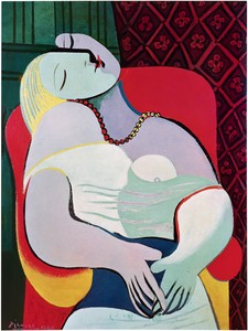 Pablo Picasso, Le rêve (Marie-Thérèse), 1932. Oil on canvas, 51 ¼ × 38 ⅝ inches (130 × 98 cm) © 2019 Estate of Pablo Picasso/Artists Rights Society (ARS), New York