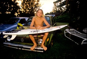 Nathan, North Shore, Hawaii, 1988. Photo: Tom Servais, courtesy Fletcher Family Archive