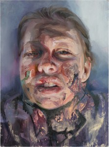 Jenny Saville, Self-Portrait (after Rembrandt), 2019. Oil on paper, 54 ⅛ × 40 inches (137.5 × 101.5 cm) © Jenny Saville