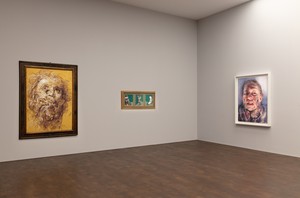 Installation view. Artwork, left to right: © Glenn Brown; © The Estate of Francis Bacon. All rights reserved. DACS 2019; © Jenny Saville. Photo: Lucy Dawkins