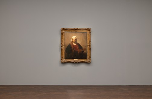 Installation view with Rembrandt van Rijn, Self-Portrait with Two Circles (c. 1665) Photo: Lucy Dawkins