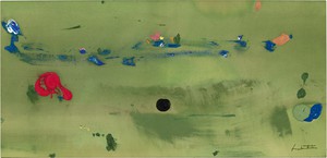 Helen Frankenthaler, Tumbleweed, 1982. Acrylic on canvas, 25 ⅜ × 52 ⅝ inches (64.5 × 133.7 cm) © 2020 Helen Frankenthaler Foundation, Inc./Artists Rights Society (ARS), New York