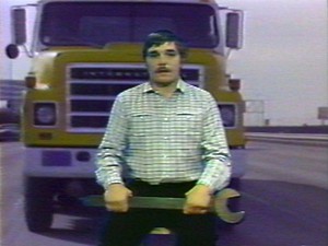 Chris Burden, Big Wrench, 1980 (still). Video of live broadcast on KTSF-TV, San Francisco, on November 5, 1979; color; sound; 17 min. 29 sec. Produced by La Mamelle © 2020 Chris Burden/Licensed by the Chris Burden Estate and Artists Rights Society (ARS), New York