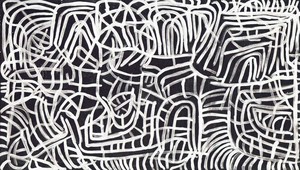 Emily Kame Kngwarreye, Yam Dreaming, 1995. Synthetic polymer on linen, 48 ¼ × 84 ⅛ inches (122.5 × 213.6 cm) © Emily Kame Kngwarreye/Copyright Agency. Licensed by Artists Rights Society (ARS), New York, 2020