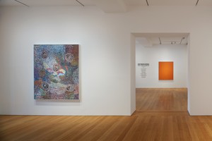 Installation view. Artwork, left to right: © Bill Whiskey Tjapaltjarri; © George Tjungurrayi/Copyright Agency. Licensed by Artists Rights Society (ARS), New York, 2020