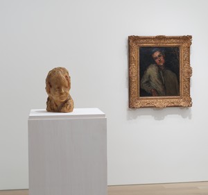 Installation view. Artwork, left to right: Medardo Rosso; Paul Cezanne. Photo: Rob McKeever