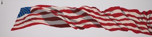 Ed Ruscha, RIPPLING FLAG, 2020. Acrylic on canvas, 24 × 96 inches (61 × 243.8 cm) © Ed Ruscha. Photo: Paul Ruscha