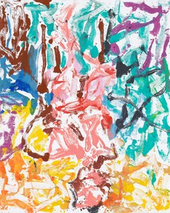 Georg Baselitz, Noch etwas aus alter Zeit (Another thing from the olden days), 2019. Oil on canvas, 98 ½ × 78 ¾ inches (250 × 200 cm) © Georg Baselitz 2019. Photo: Jochen Littkemann