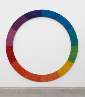Jennifer Guidi, Your Colors Are Eternal (Schiffermüller), 2019 Sand, acrylic, and oil on linen, 144 × 144 inches (365.8 × 365.8 cm)© Jennifer Guidi