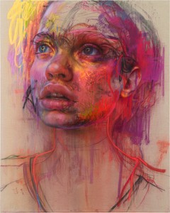 Jenny Saville, Prism, 2020. Pastel and charcoal on canvas, 78 ¾ × 63 inches (200 × 160 cm) © Jenny Saville. Photo: Prudence Cuming Associates