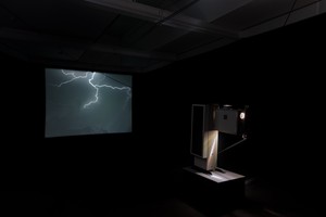 Installation view with Piero Golia, Still Life (Lightning) (2019). Artwork © Piero Golia. Photo: Lucy Dawkins