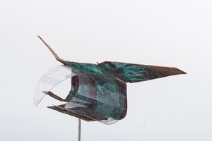 Rudolf Polanszky, Archeology / Archaic Fragments, 2020 (detail). Copper, acrylic glass, and silicone on metal stand, 23 ⅝ × 26 ⅝ × 7 ⅛ inches (60 × 67.5 × 17.9 cm) © Rudolf Polanszky. Photo: Jorit Aust