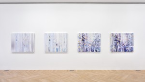 Installation view with Sarah Sze, Quartet (Mondrian Suite) (2019). Artwork © Sarah Sze. Photo: Rebecca Fanuele
