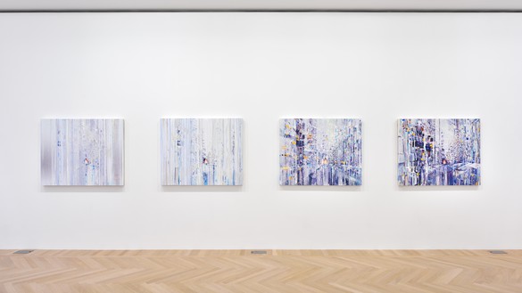 Installation view with Sarah Sze, Quartet (Mondrian Suite) (2019) Artwork © Sarah Sze. Photo: Rebecca Fanuele