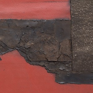 Theaster Gates, Top Heavy, 2020 (detail). Industrial oil-based enamel, rubber torch down, bitumen, wood, and copper, 108 × 108 inches (274.3 × 274.3 cm) © Theaster Gates. Photo: Jacob Hand