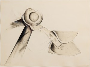 Jay DeFeo, Untitled (Shoetree series), 1977. Graphite, charcoal, and acrylic on paper, 30 ¼ × 40 inches (76.8 × 101.6 cm) © 2020 The Jay DeFeo Foundation/Artists Rights Society (ARS), New York. Photo: Robert Divers Herrick