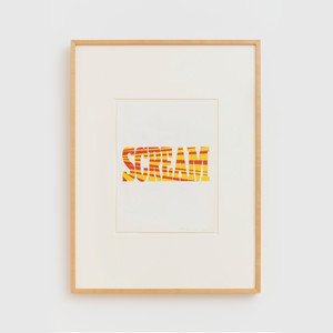Ed Ruscha, Red Yellow Scream, 1964. Tempera and pencil on paper, 14 ⅜ × 10 ¾ inches (36.5 × 27.3 cm) © Ed Ruscha