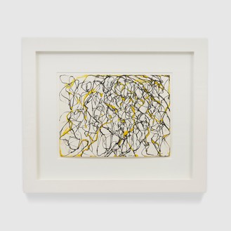 Brice Marden, Butterfly Wings, 2005 Ink on paper, 11 × 15 inches (27.9 × 38.1 cm)©️ 2020 Brice Marden/Artists Rights Society, New York