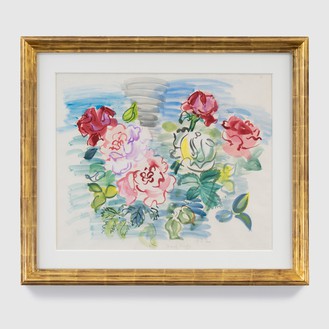 Raoul Dufy, Bed of Roses, 1932 Watercolor on paper, 20 × 23 ¾ inches (50.8 × 60.3 cm)© 2020 Artists Rights Society (ARS), New York/ADAGP, Paris
